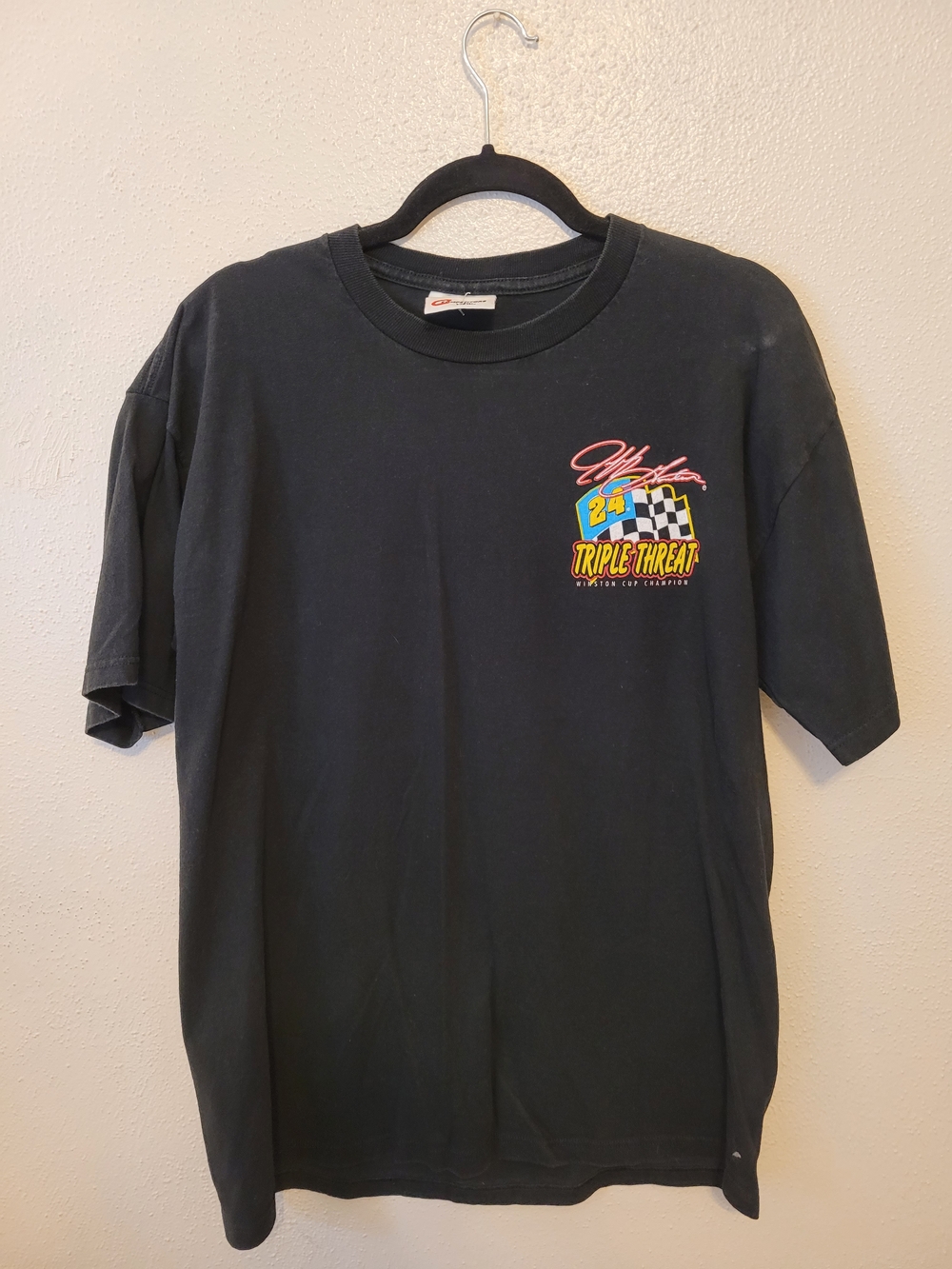 Vintage 1998 Jeff Gordon #24 Triple Threat NASCAR Winston Cup Champion Tee L